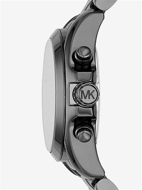 michael kors mini bradshaw gunmetal-tone watch mk 6249|Michael Kors Mini Bradshaw Watches for Women .